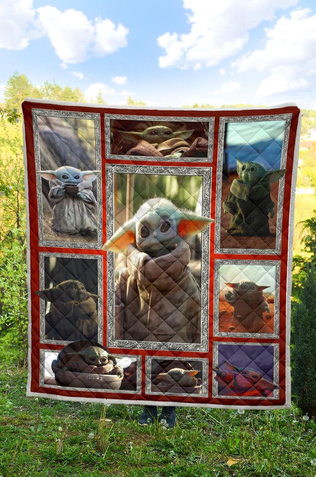 Baby Yoda Blanket, Star Wars Blanket - Baby Yoda Quilt Fleece, Sherpa Blanket
