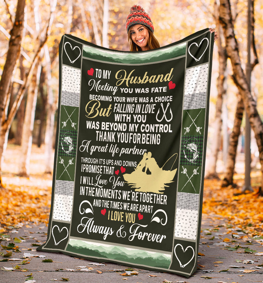 Fishing Blanket To My Husband