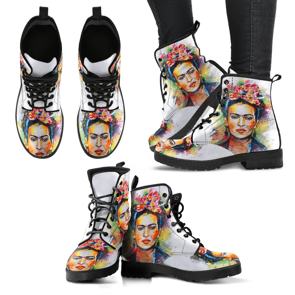 Frida Khalo Women's Canvas Boots I Statement Piece I Frida Khalo collector I Frida Khalo Lover