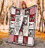 Husky Dog Fleece Throw Blanket Quilt I will always be by your side