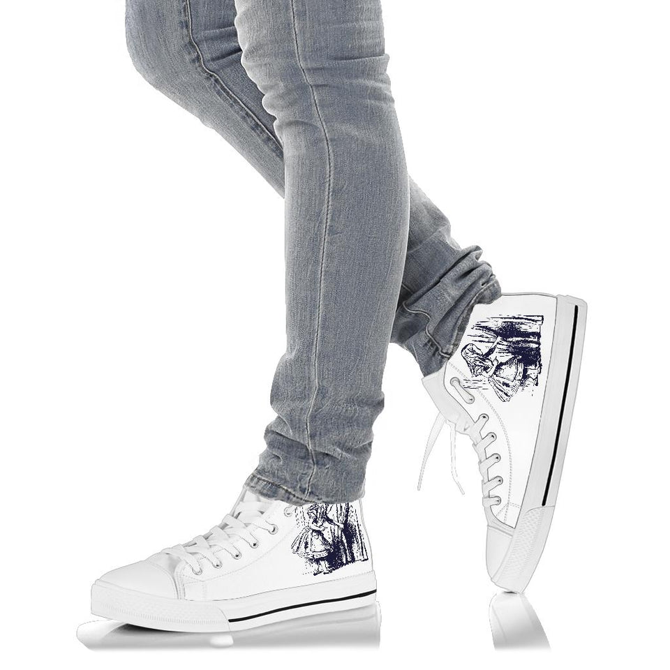 Hand-painted Converse All Star sneakers, custom Alice in Wonderland