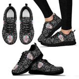 Sugar Skull Design, Womens Leather Boots SNEAKERS