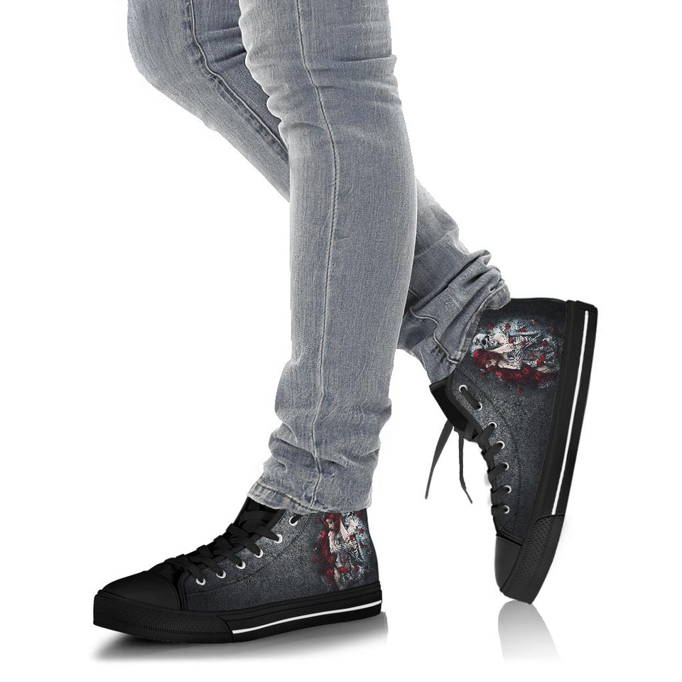 Sugar Skull High Top black