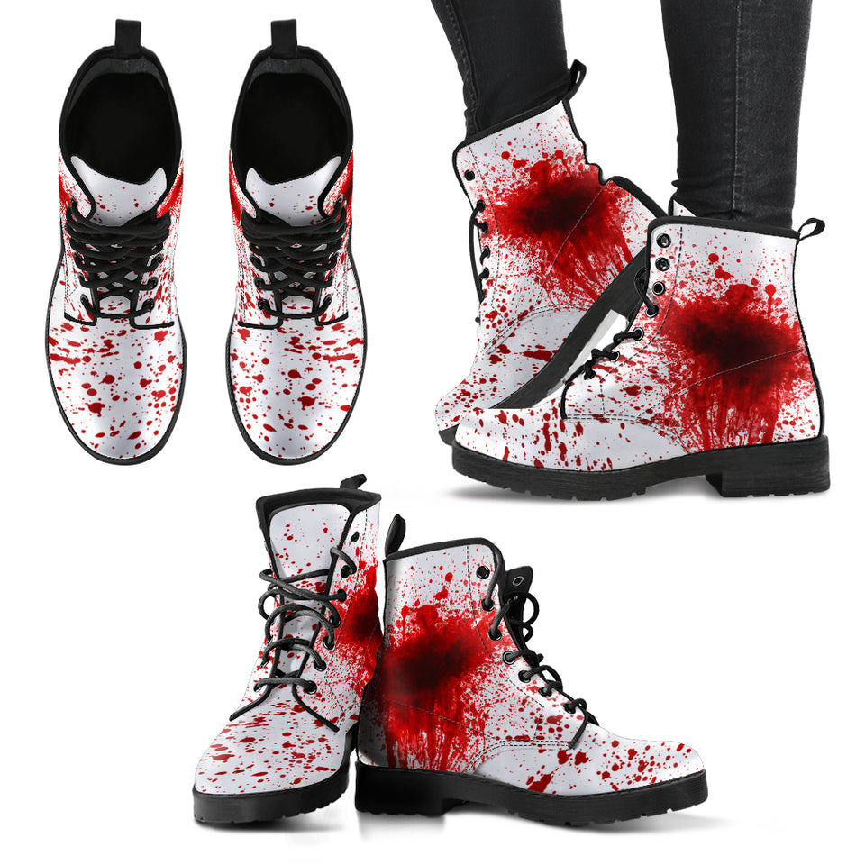 Bloody Boots, Blood Splattered Vampire Cosplay Halloween Shoes