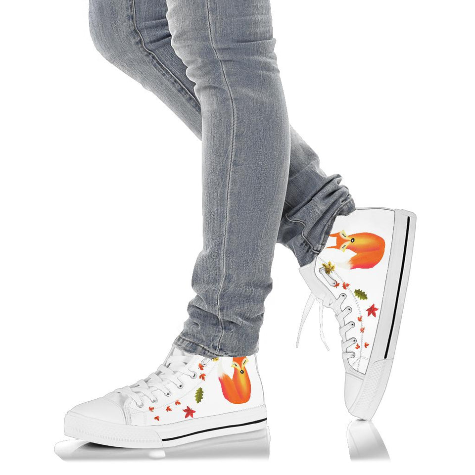 Cute Fox Hand Painted shoes Fox Illustration