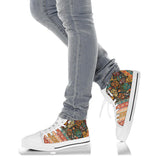 Santa Muerte Custom Sneakers, Sugar Skull Custom Shoes, Santisima Muerte Hand Painted Shoes