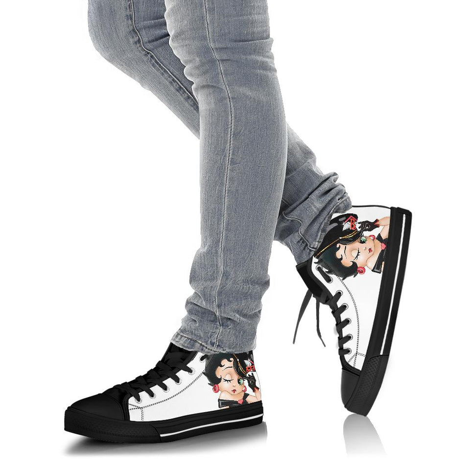Betty Boop High Tops Betty Boop Style Shoes Vintage Betty Boop High Top Sneakers