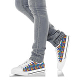Colorful Floral, Womens Leather Boots
