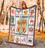 Just A Woman Who Loves Poodles Blanket