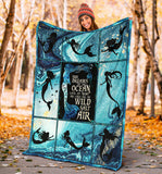 Mermaid Blanket She dreams of the ocean blanket