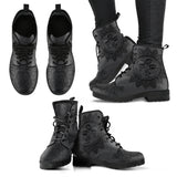 Grey Sun and Moon, Handcrafted boots, Vegan Leather, ankle Boots women, Festival Boots, Bohemian Style, Hippie Boots, Hikers Boots women