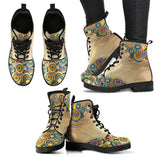 Vintage Hippie, Geometric Abstract, Women's Boots, Vegan Leather