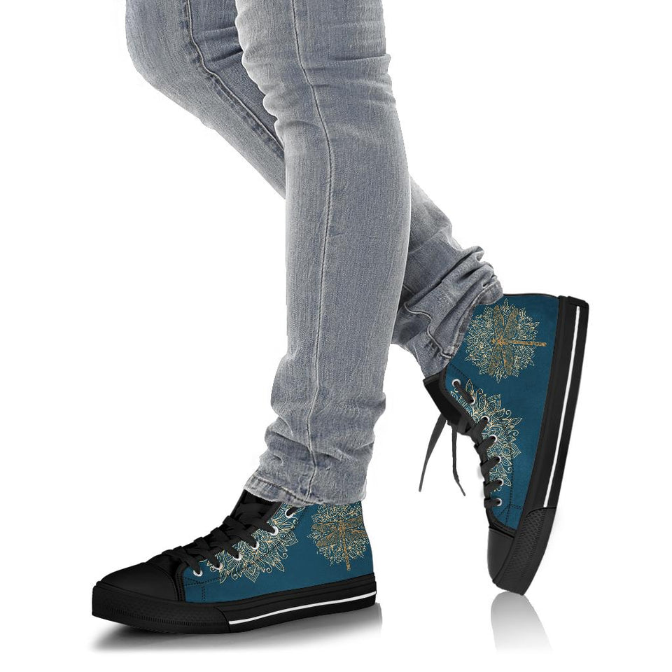 Handcrafted Boots, Gold Mandala