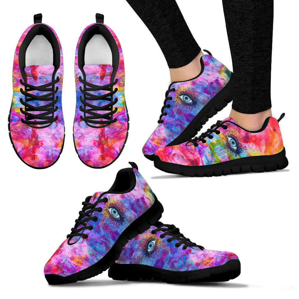 Rainbow Eye, Womens Leather Boots SNEAKERS