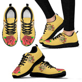 Polar Boots, Sugar Skull, Women's Boots, Yellow Color, Lace Up Boots