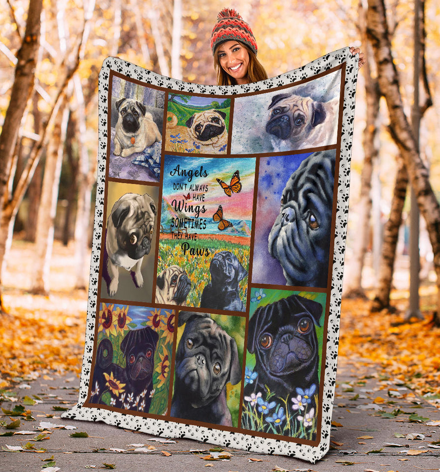 Pug Blanket Dog Blanket