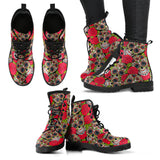 Womens Skull Boots, Womens Leather Boots, premium Boots Women, Handcrafted Boots, Winter Boots Women, Womens Rain Boots - up lai