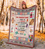 My Perfect Day, I Love Sewing Blanket copy
