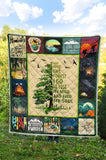 hiking mountain Milestone Blanket, Mountain Blanket - and Into The Forest I Go to Lose My Mind and Find My Soul Blanket