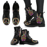 Peace Sign Symbol, Meditation Zen Yoga, Women's Boots