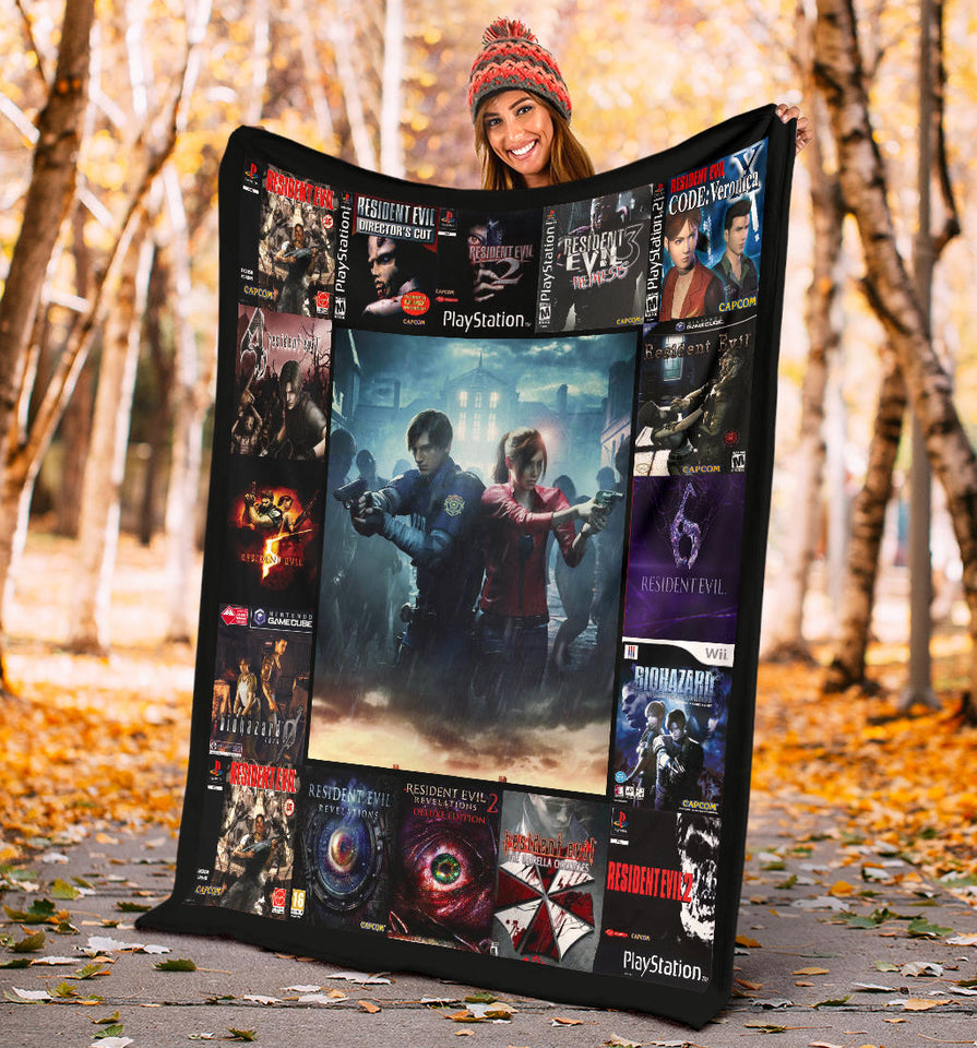 RESIDENT EVIL 3D Quilt Blanket
