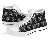 Raiders Shoes, Raiders High Top Sneaker, Football NFL Fan Converse