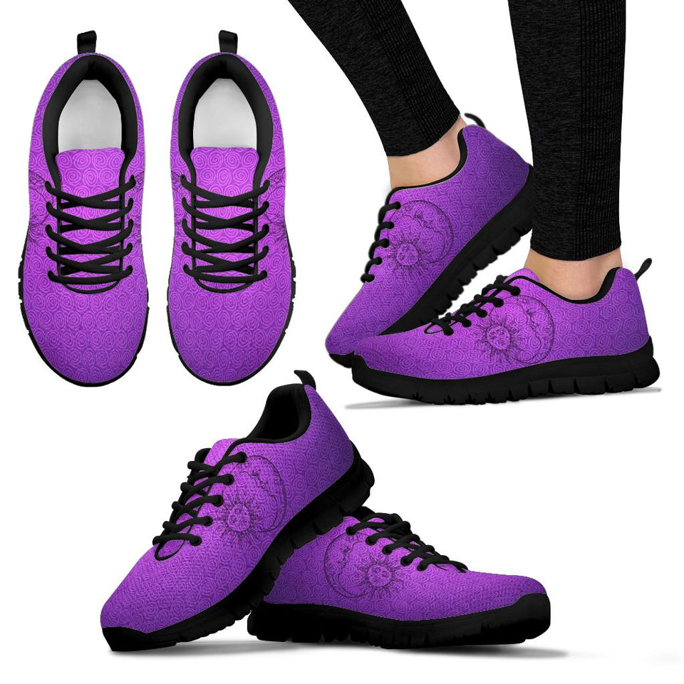 Purple Sun And Moon, Leather Boots SNEAKERS