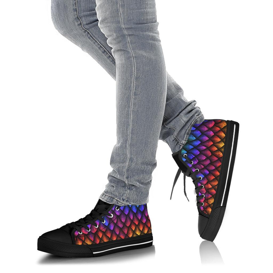 Dragon Scale, Bright Colorful high top