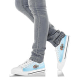 Blue Paisley Mandala, Leather Boots Women, Multicolour