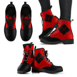 Harley Quinn Inspired Opposites Vegan Boots Right