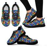 Colorful Floral, Womens Leather Boots