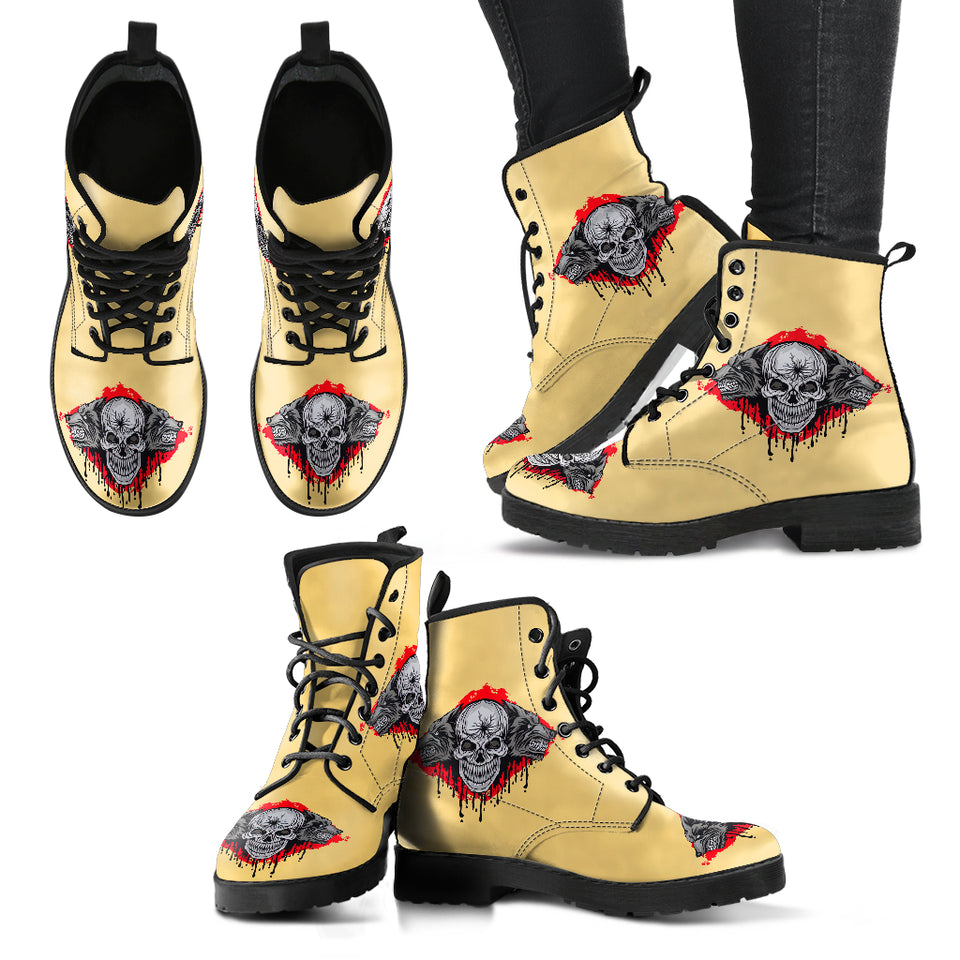 Womens Skull Boots, Wolf Shoes, premium Shoes Women, Womens Leather Boots