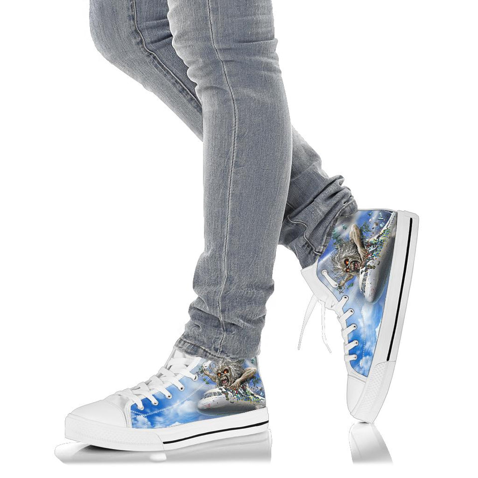 Iron Maiden Shoes, Heavy Metal Band Hightop, Rock Music Shoes
