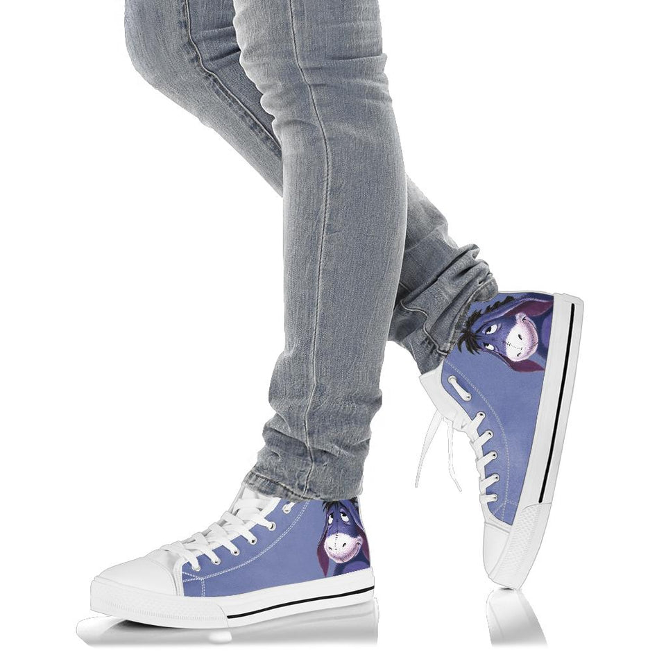 Eeyore Shoes, Eeyore Winnie The Pooh Converse Style Shoes
