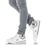 Black_White Boho Ladybird hand painted shoes