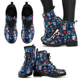 Womens Skull Boots, Womens Vegan Boot, Sugar Skulls, Leather Shoes Women, Winter Boots Women, Womens Rain Boots, Walking Boots Women