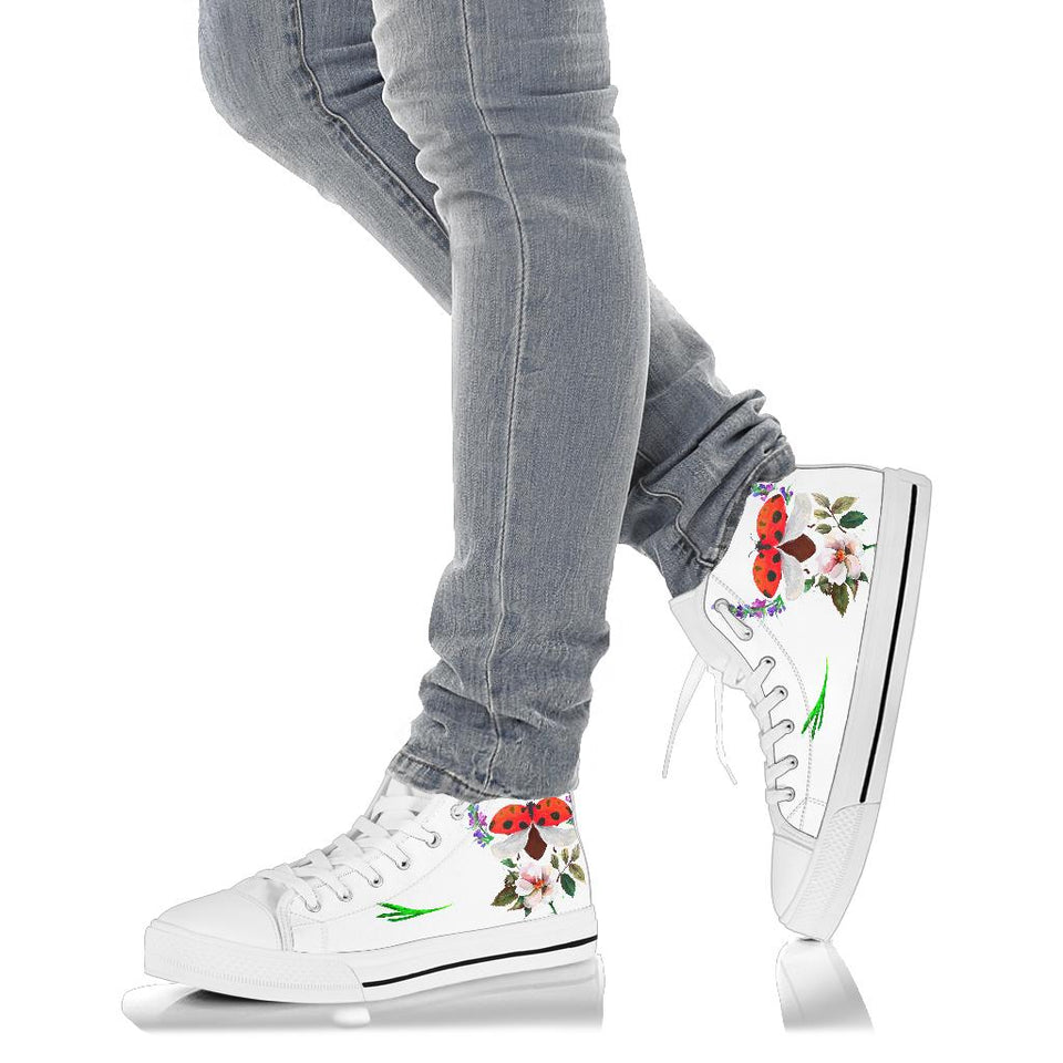 Colourful Boho Ladybird hand painted shoes