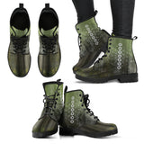 Womens Leather Boots, Tree Of Life, Handmade Crafted, Chakra, Streetwear, Vegan leather, Custom Printed, Rain Boots, Hippie, Classic Boot