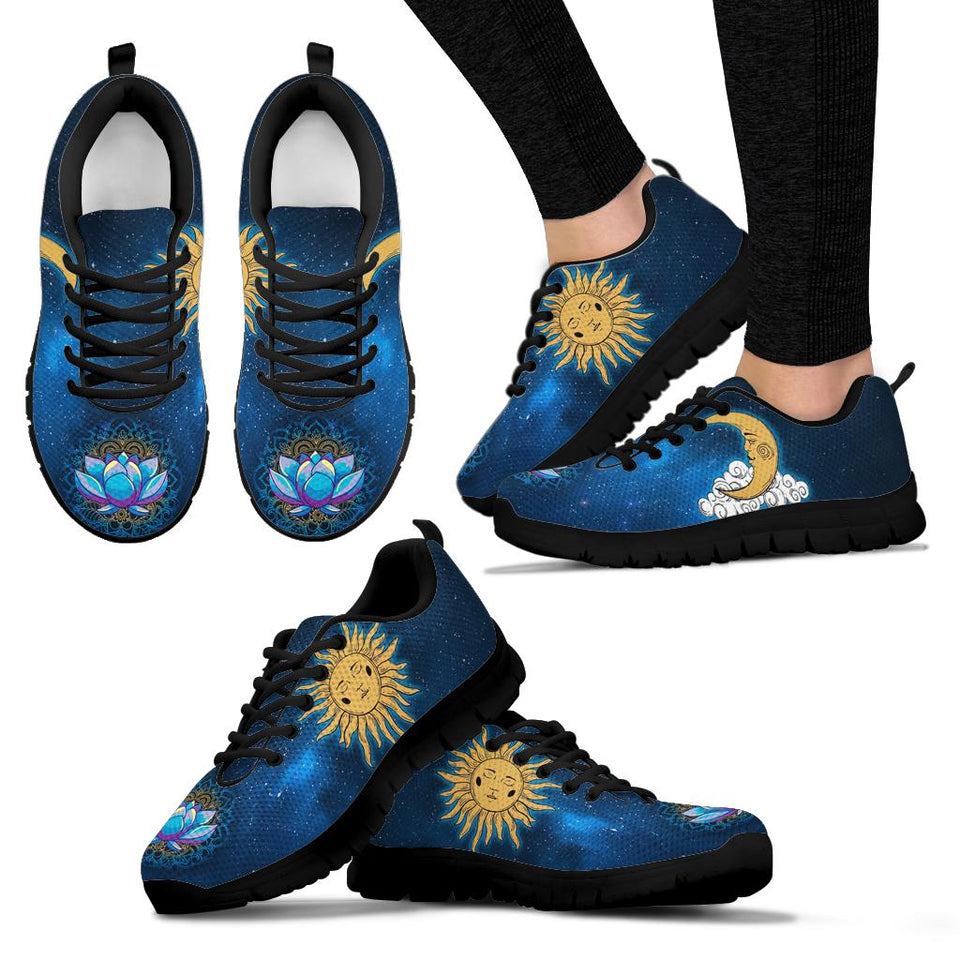 Sun Moon Mandala, Lotus Gold Chakra, Women's Boots