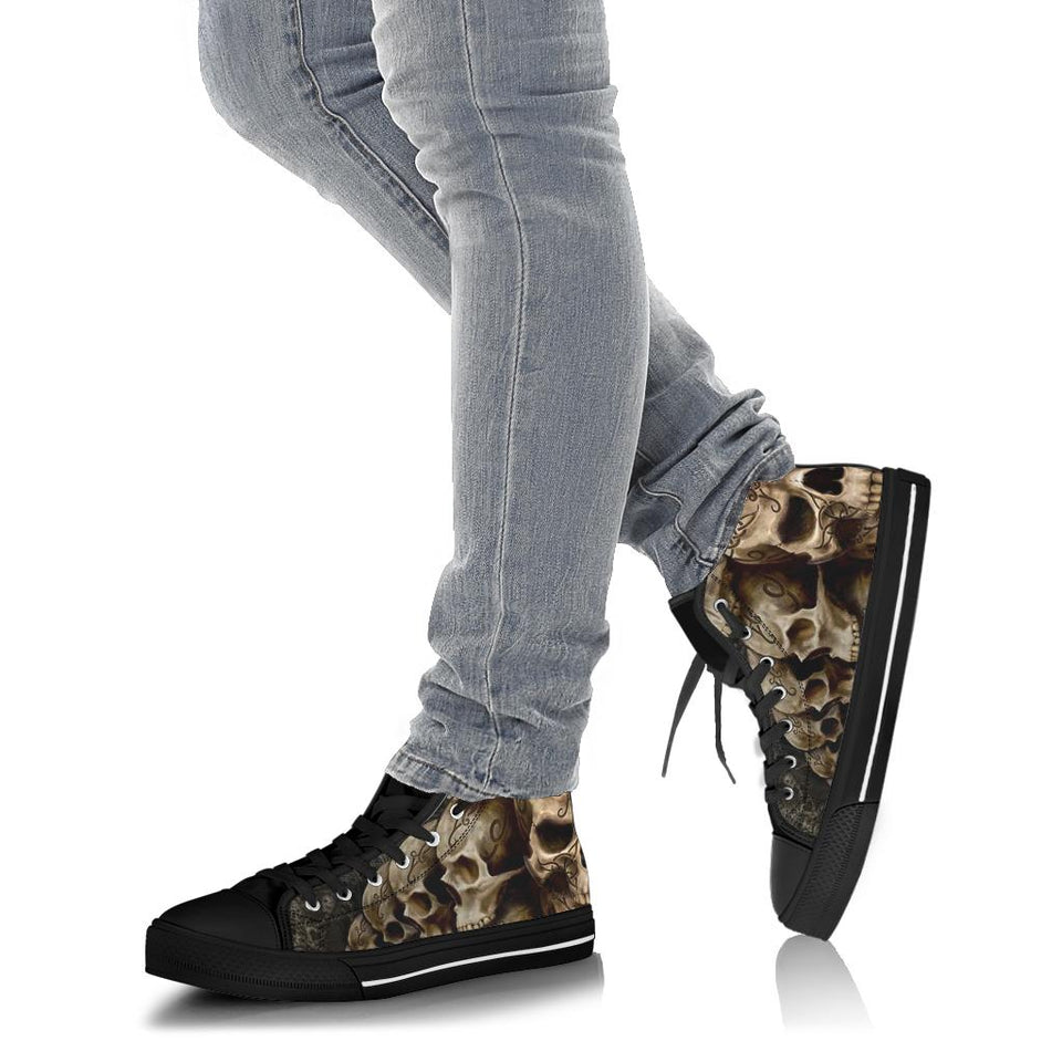 Skull Shoes for Men Fashion Sneaker High Top 7