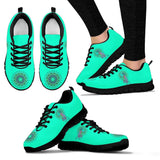 Peacock Mandala, Turquoise Teal Green SNEAKERS
