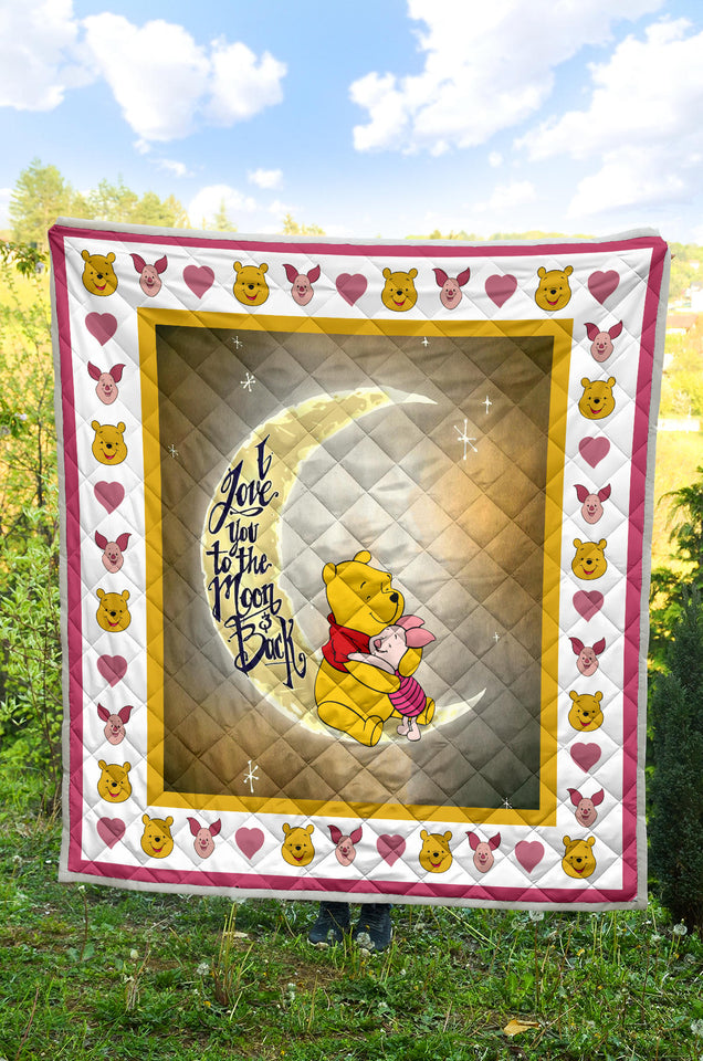 Pooh Blanket I love you to the Moon and back copy