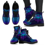 Handcrafted Boots, Dragonfly Mandala Boots, Dragonfly Mandala Shoes, Handmade Shoes, Mens Womens Shoes