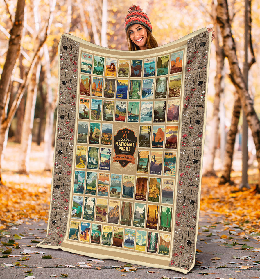 National Parks 61-piece Quilt Blanket