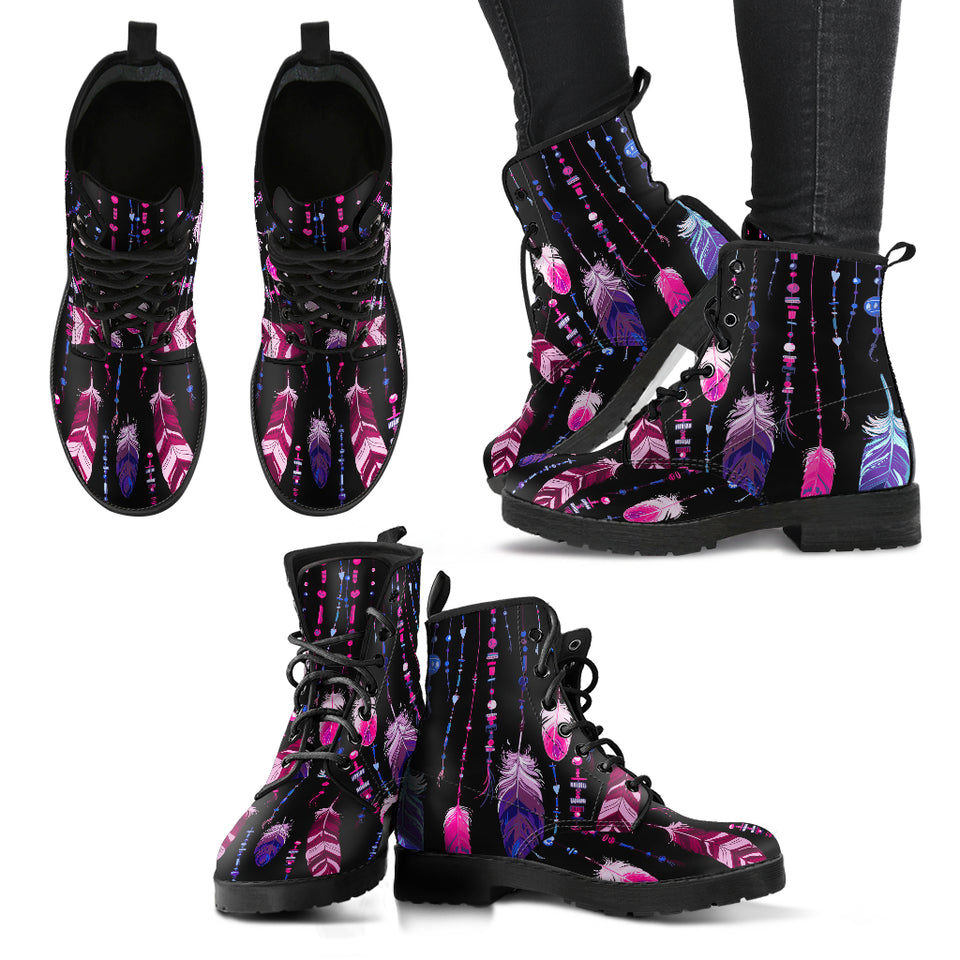 Ethnic Feathers, womens Leather Boots, Ethnic Boots, Lace Up Boots, Winter Boots, Womens Rain Boots, Custom boots, Vegan Leather Boots