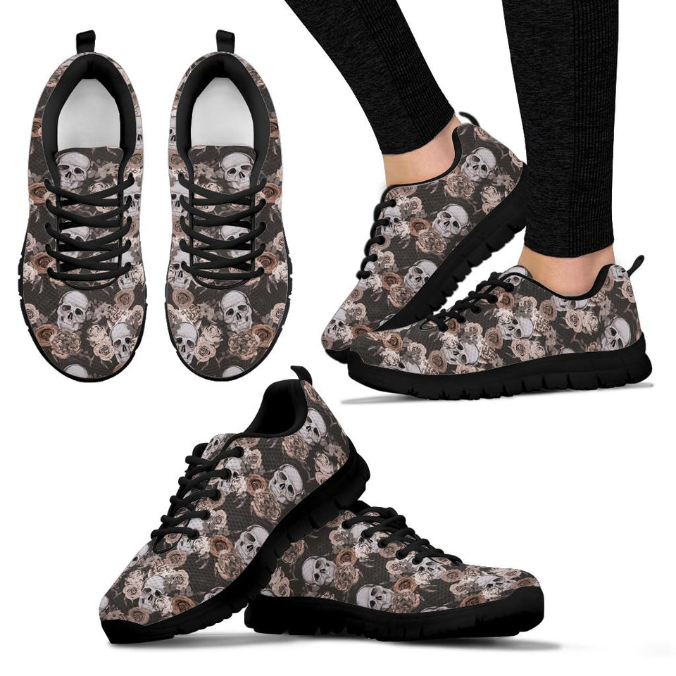Womens Skull Boots, Womens Black Boot, Sugar Skulls, Handcrafted