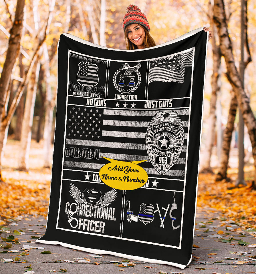 Corrections Officer Thin Silver Grey Gray Line American Flag2
