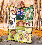 Monkey Make Me Happy Blanket