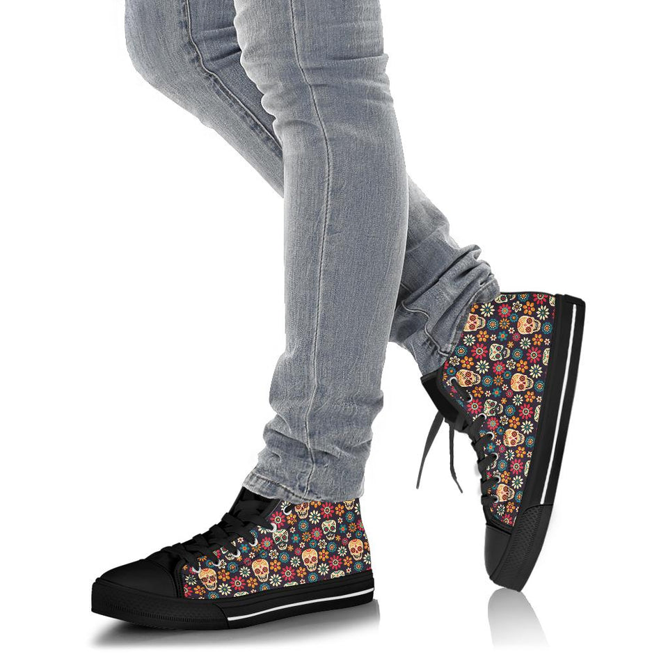 Sugar Skull Boots, Womens Skull Boots high top