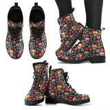 Sugar Skull Boots, Womens Skull Boots, Handmade Shoes Women